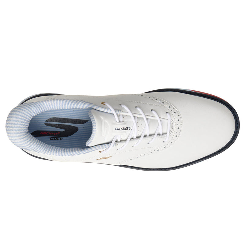 Skechers Go Golf Prestige Spikeless Shoes - White/Navy/Red