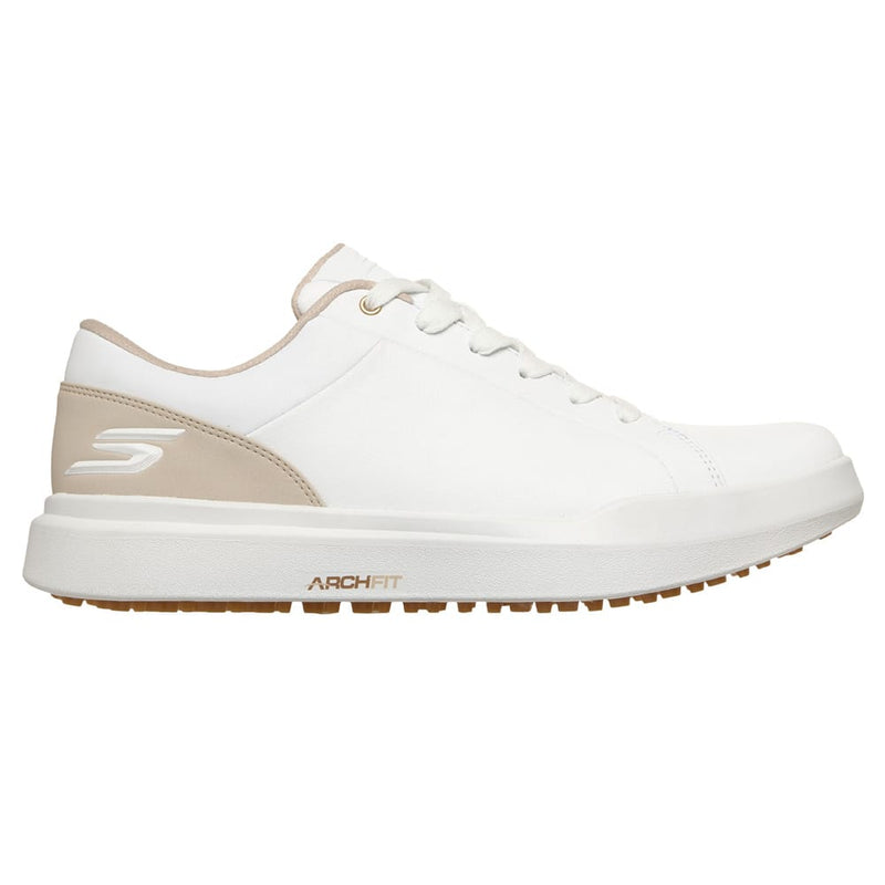 Skechers Go Golf Drive 6 Waterproof Spikeless Shoes - White/Natural