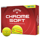 Callaway Chrome Soft 360 Triple Track Golf Balls - Yellow - 12 Pack