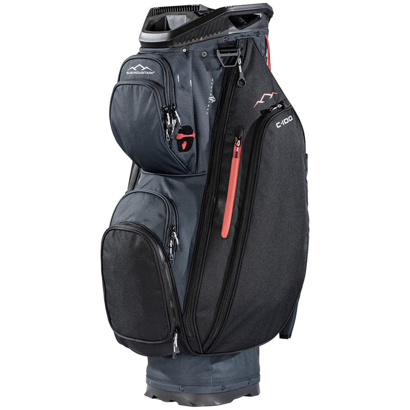 Sun Mountain C100 Cart Bag - Steel/Black/Red