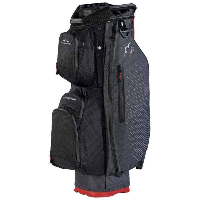 Sun Mountain C100 H2NO Waterproof Cart Bag - Steel/Black/Red