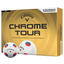 Callaway Chrome Tour TruTrack Golf Balls - Blue/Red - 12 Pack