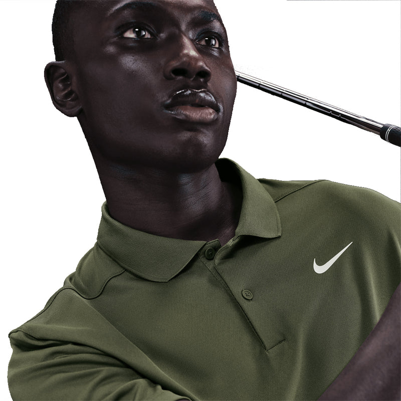 Nike Dri-Fit Victory Solid Polo Shirt - Medium Olive/Pale Ivory
