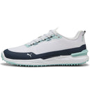 Puma IGNITE Elevate X Spikeless Waterproof Shoes - White/Deep Navy/Modern Mint