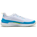 Puma IGNITE Elevate X Waterproof Spikeless Shoes - Puma White/Speed Blue/Apple Spritz