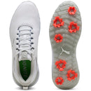 Puma IGNITE Innovate Leather Spiked Waterproof Shoes - White/Ash Gray