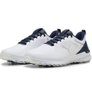 Puma IGNITE Innovate Leather Spiked Waterproof Shoes - White/Deep Navy