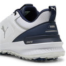 Puma IGNITE Innovate Leather Spiked Waterproof Shoes - White/Deep Navy