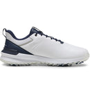 Puma IGNITE Innovate Leather Spiked Waterproof Shoes - White/Deep Navy