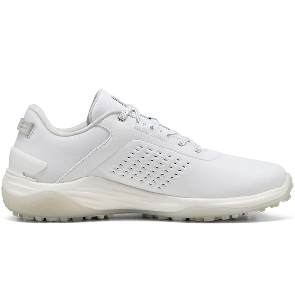 Puma Shadowcat NITRO Leather Spikeless Waterproof Shoes - White/Ash Gray