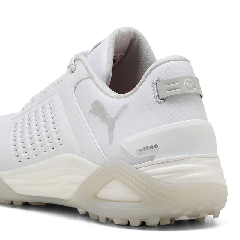 Puma Shadowcat NITRO Leather Spikeless Waterproof Shoes - White/Ash Grey