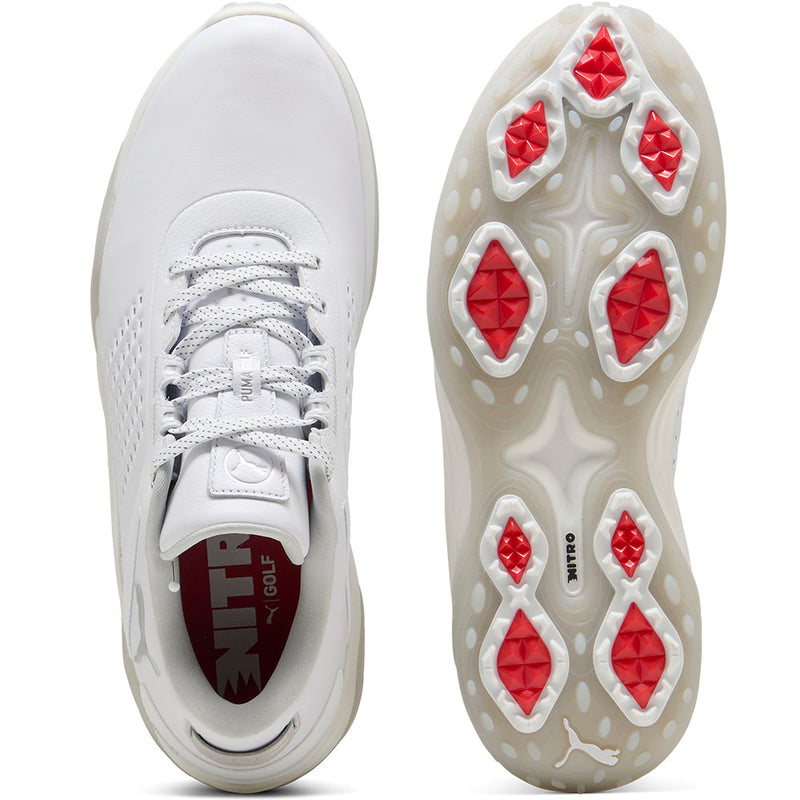 Puma Shadowcat NITRO Leather Spikeless Waterproof Shoes - White/Ash Grey