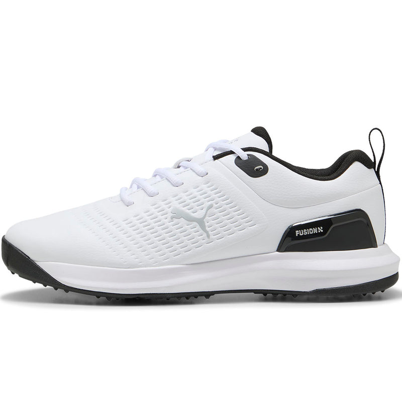 Puma Fusion Plus Spiked Waterproof Shoes - White/Black