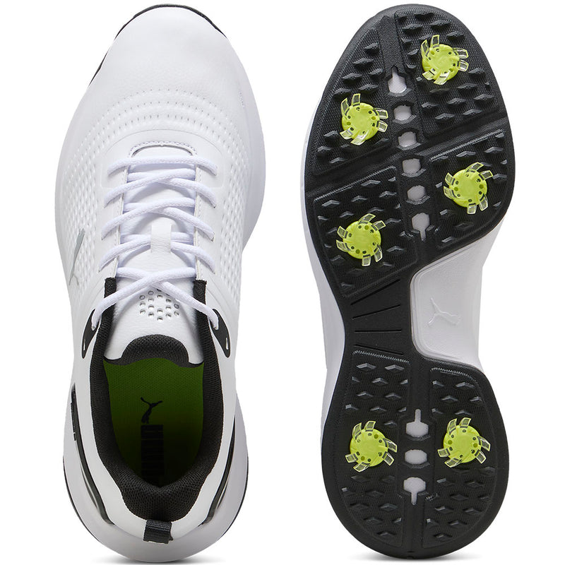 Puma Fusion Plus Spiked Waterproof Shoes - White/Black