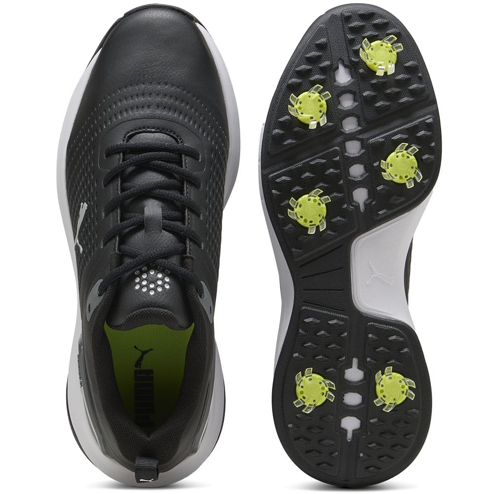 Puma Fusion Plus Spiked Waterproof Shoes - Black/White