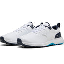 Puma Fusion Plus Spikeless Waterproof Shoes - White/Speed Blue/Deep Navy
