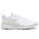 Puma Fusion Grip ST Waterproof Spiked Shoes - Puma White/Puma Silver/Ash Gray