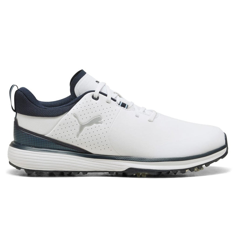 Puma Fusion Grip ST Waterproof Spiked Shoes - Puma White/Puma Silver/Deep Navy