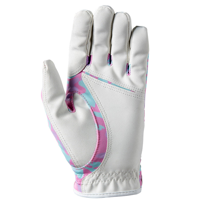 Wilson Junior All-Fit Golf Glove - White/Pink Camo