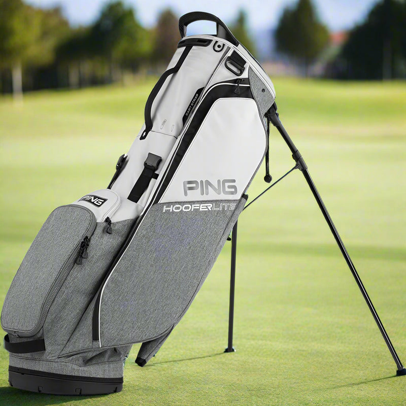 Ping Hooferlite 231 Golf Stand Bag - Heather Grey/Platinum/Black Ping Hooferlite 231 Golf Stand Bag - Heather Grey/Platinum/Black