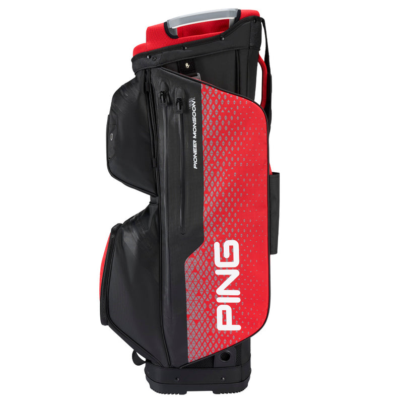 Ping Pioneer Monsoon 231 Waterproof Cart Bag - Black/Red