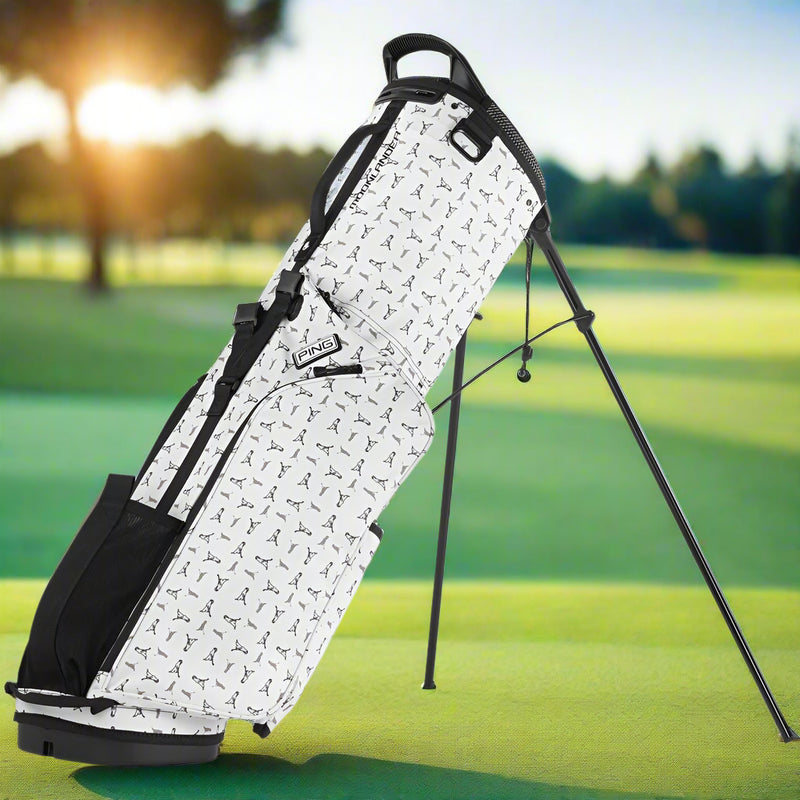 Ping Moonlander 244 Stand Bag - White/Mr Ping