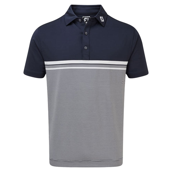 FootJoy Lisle End on End Stripe - Navy/White