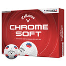 Callaway Chrome Soft TruTrack Golf Balls - Blue/Red - 12 Pack
