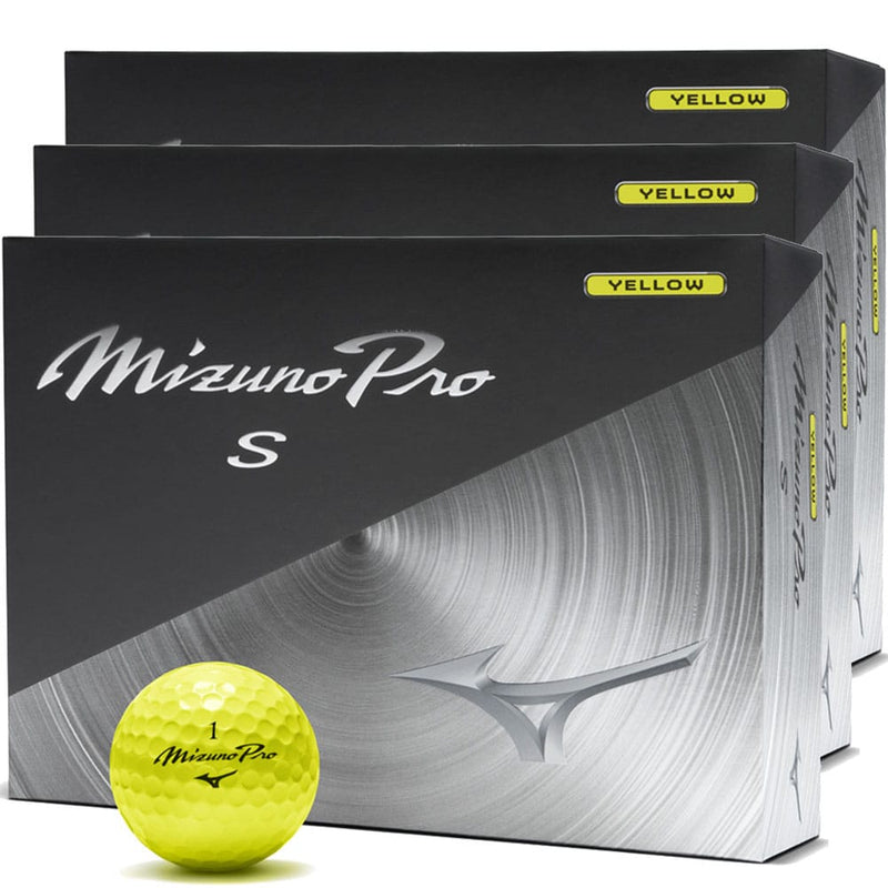 Mizuno Pro S Golf Balls - Yellow - 3 for 2 Dozen