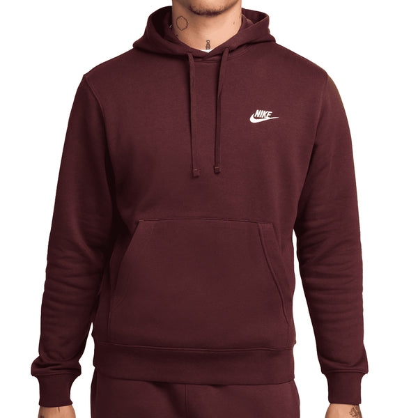 Nike Sportswear Club Fleece Hoodie - Burgundy Crush/White