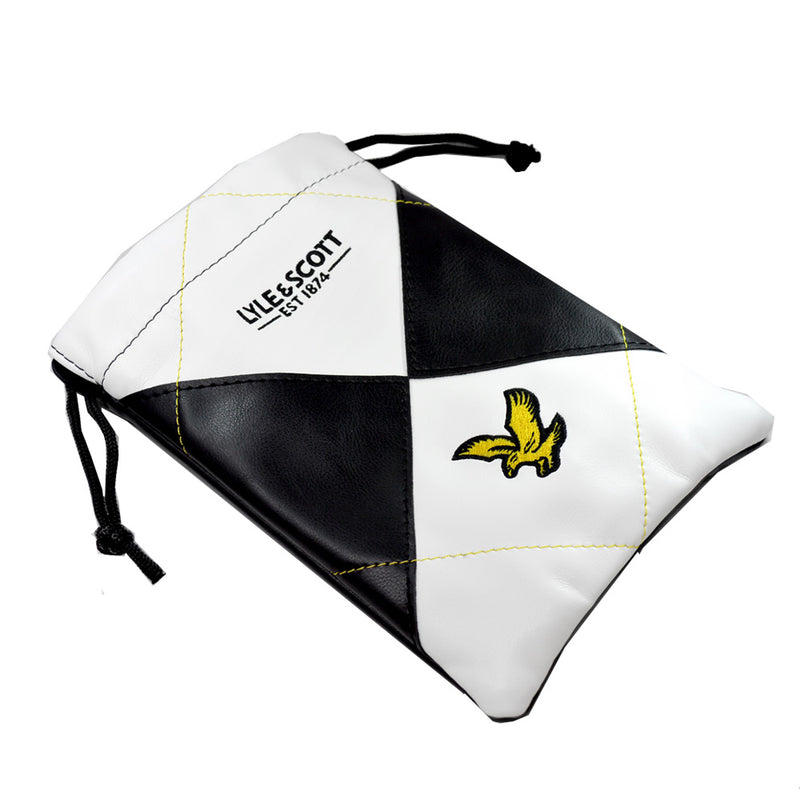Lyle & Scott Argyle Links Pouch Gift Set - White/Black