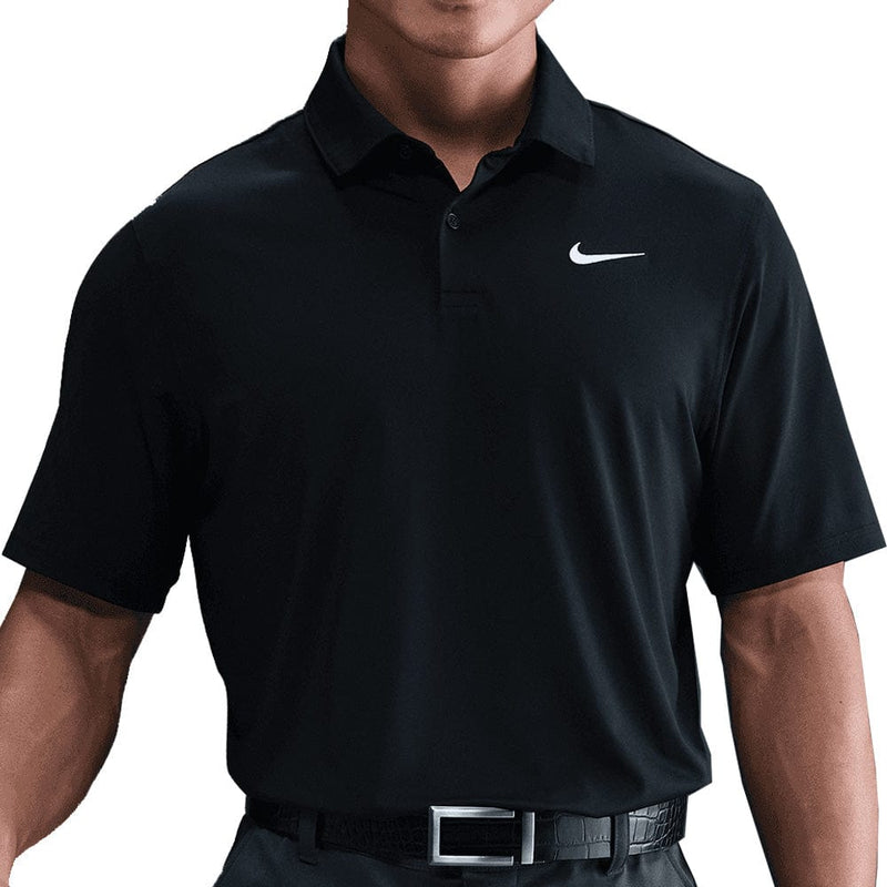 Nike Dri-Fit Velocity Solid Polo Shirt - Black/White