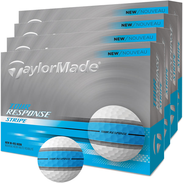 TaylorMade Tour Response Stripe Balls - 4 for 3 - Neon Blue