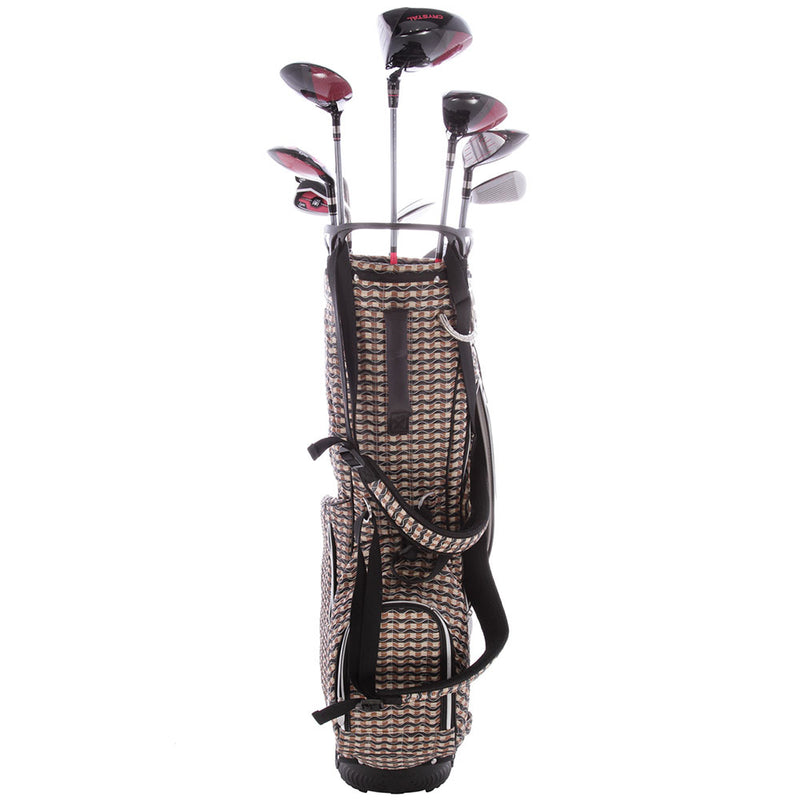 Lynx Ladies 11-Piece Premium Crystal Golf Package Set - Khaki/Black/Brown