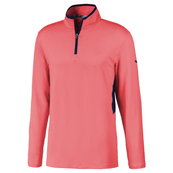 Puma Rotation 1/4 Zip Sweater - Georgia Peach