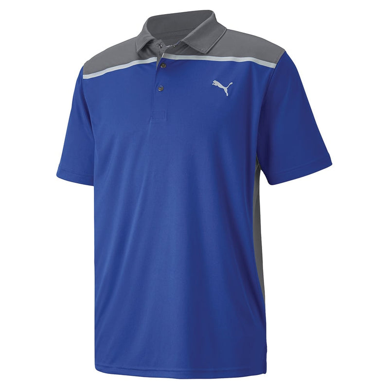 Puma Rotation Bonded Colourblock Polo Shirt - Mazarine Blue/Quiet Shade