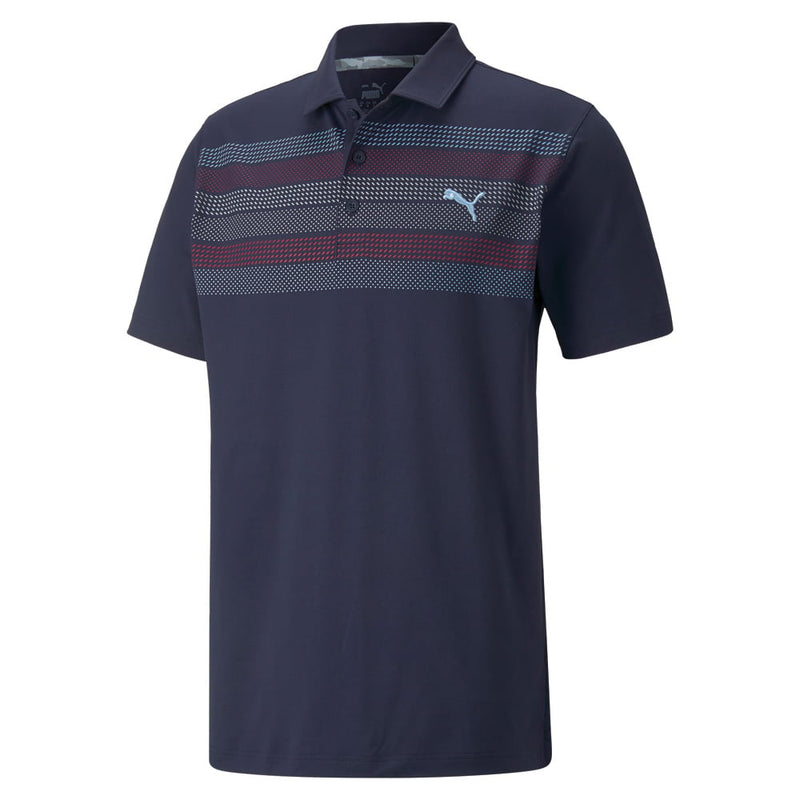 Puma Road Map Polo Shirt - Navy Blazer/Placid Blue