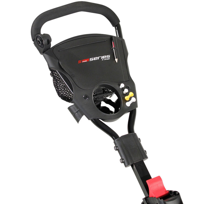 Masters Golf 5 Series 3-Wheel Push Trolley – White