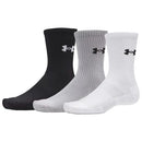 Under Armour Performance Cotton 3-Pack Crew Socks - White/Black/Grey
