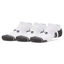 Under Armour Performance Tech No Show Socks (3 Pairs) - White/White/Jet Grey