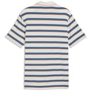 Puma Cloudspun Stripe Polo Shirt - Warm White/Dark Indigo