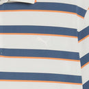 Puma Cloudspun Stripe Polo Shirt - Warm White/Dark Indigo