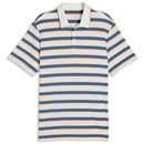 Puma Cloudspun Stripe Polo Shirt - Warm White/Dark Indigo
