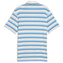 Puma Cloudspun Stripe Polo Shirt - Warm White/Team Light Blue
