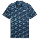 Puma MATTR Deco Polo Shirt  - Deep Navy/Mint Jelly