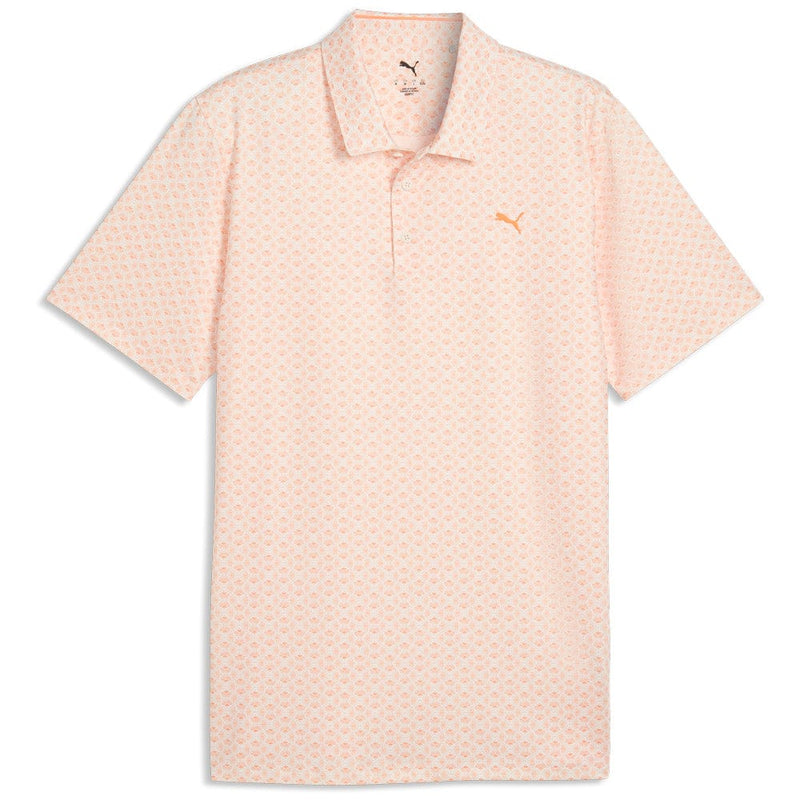 Puma MATTR Scallop Polo Shirt - Warm White/Melon Glow