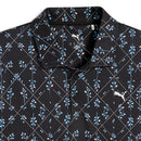 Puma Cloudspun Argyle Bloom Polo Shirt  - Puma Black/Rose Blossom