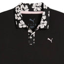 Puma Modalon Floral Rib Polo Shirt  - Puma Black/Rose Blossom