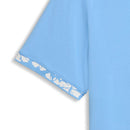 Puma Modalon Floral Rib Polo Shirt - Team Light Blue/Warm White