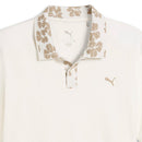 Puma Modalon Floral Rib Polo Shirt  - Warm White/Ice Coffee